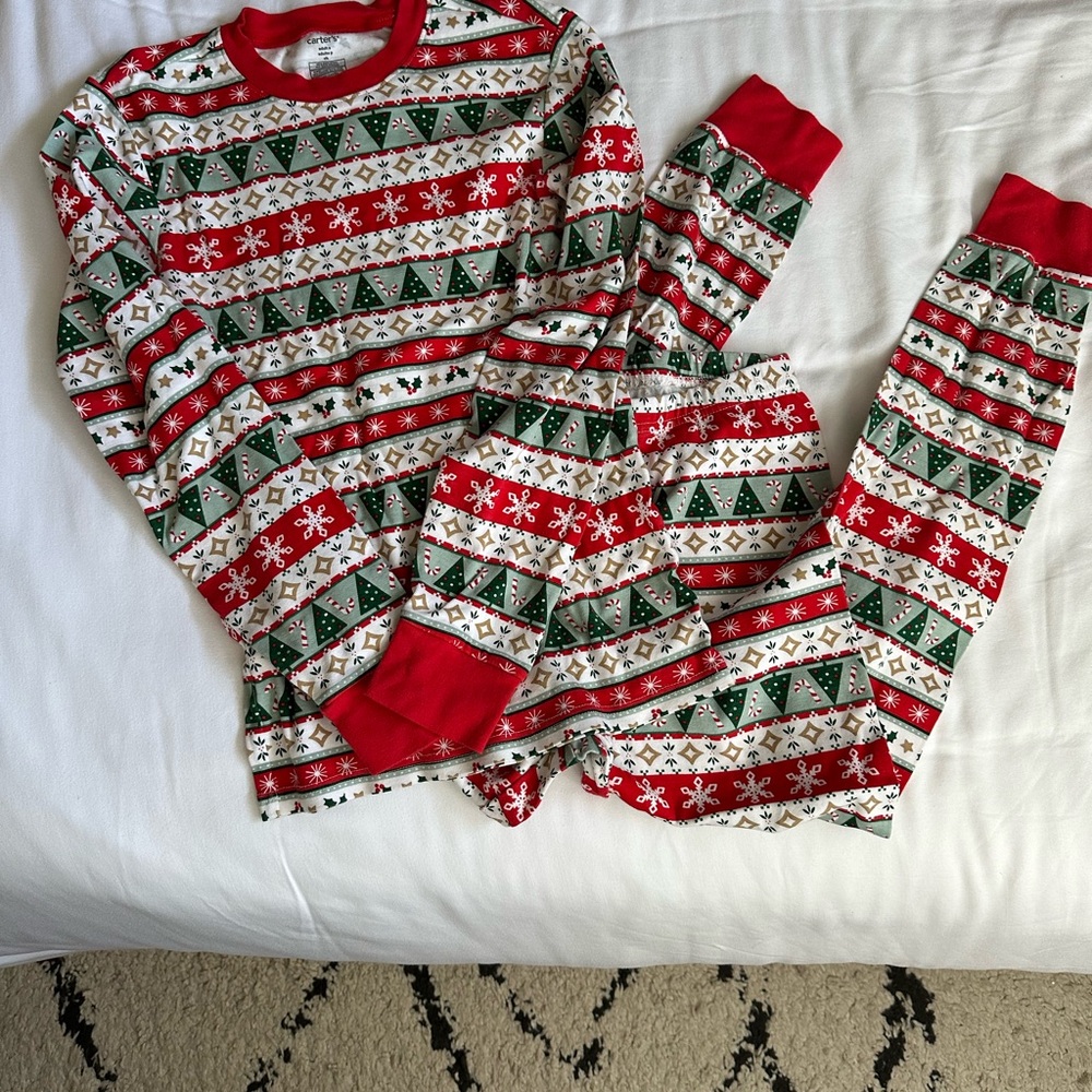 Festive Red and Green Adult Pajamas